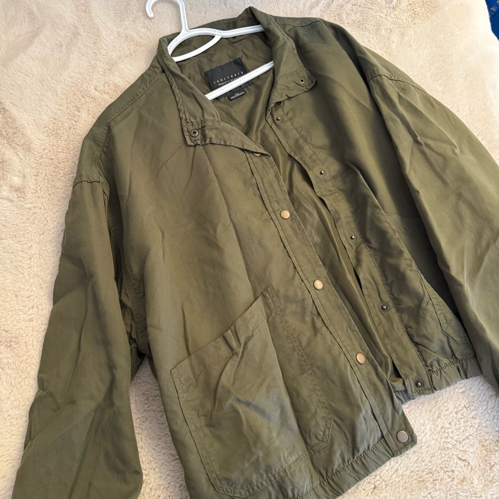 Sanctuary Utility Jacket in Olive Green